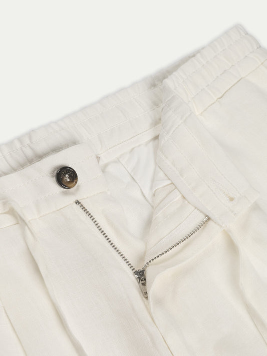 Ecru Linen Seaside Pants