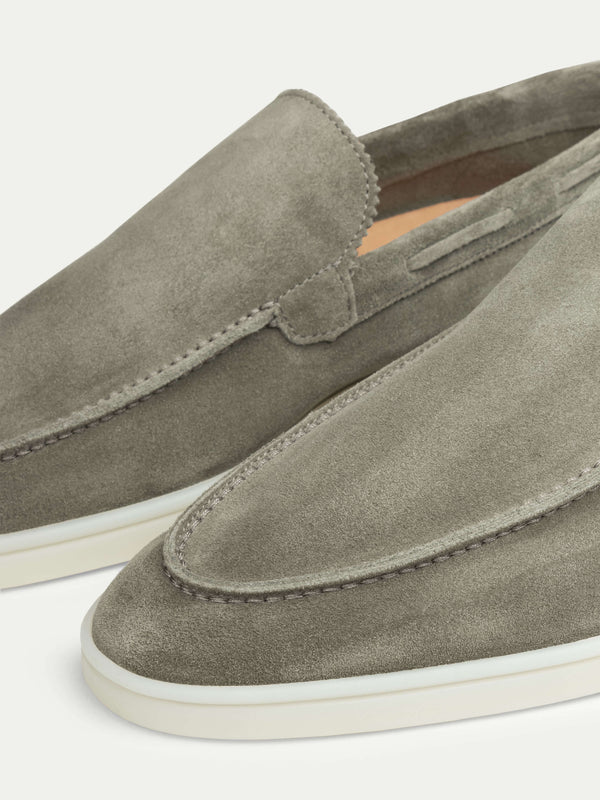 Olive Green Montacour Suede Loafer