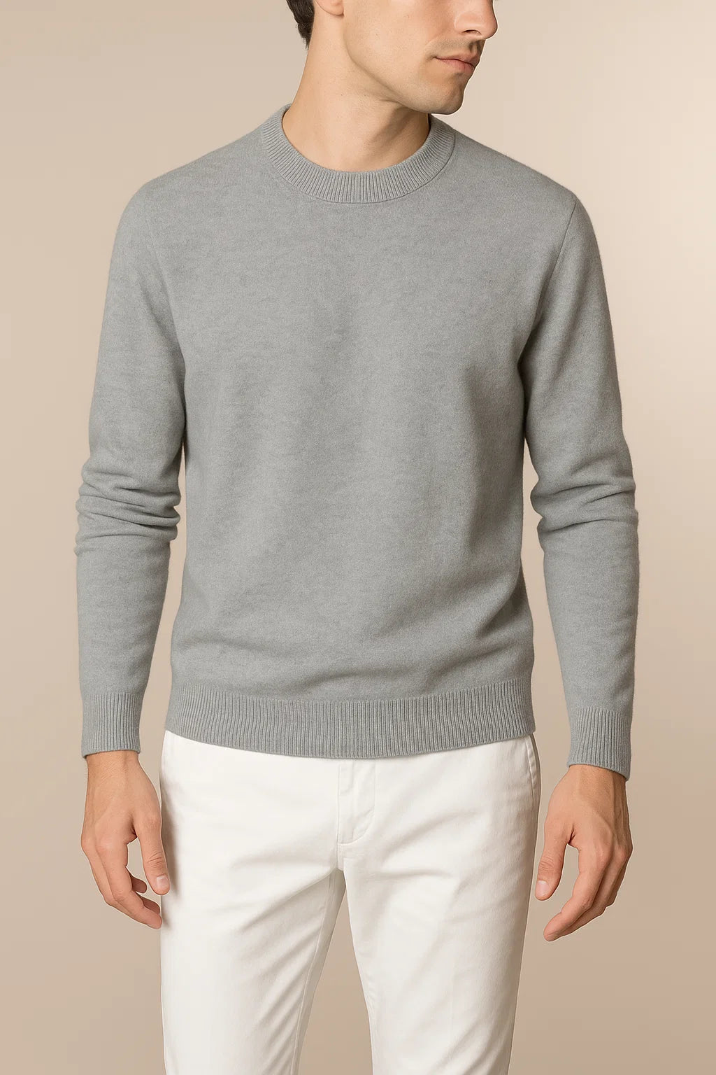 Cavaliere Cashmere Crewneck Light Grey