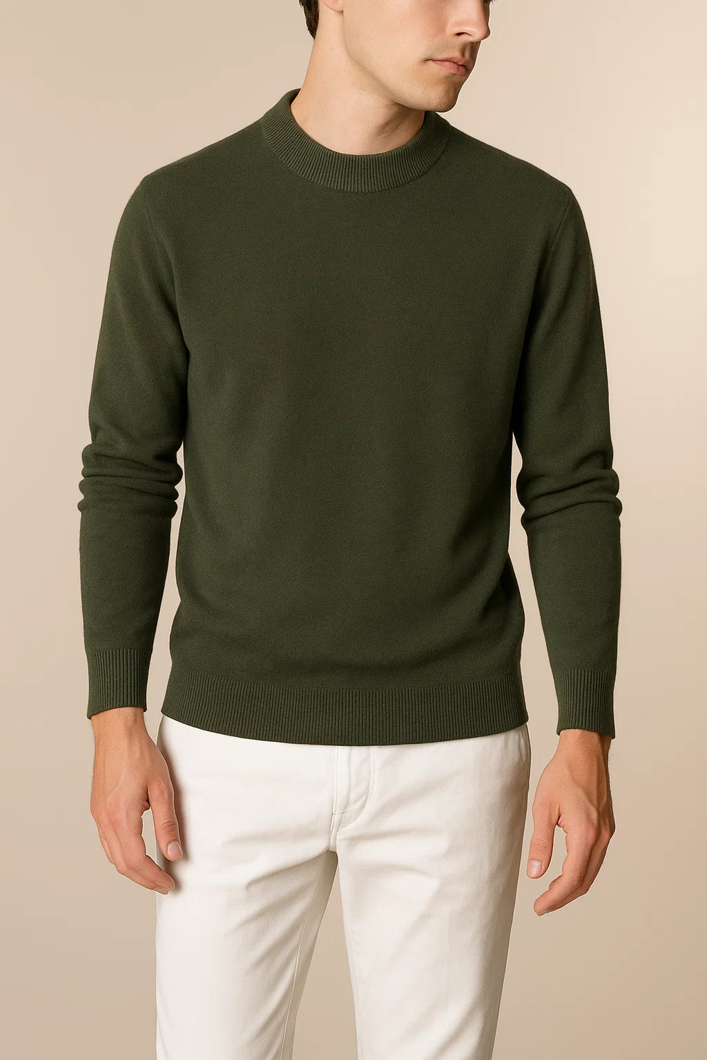 Cavaliere Cashmere Crewneck Army Green