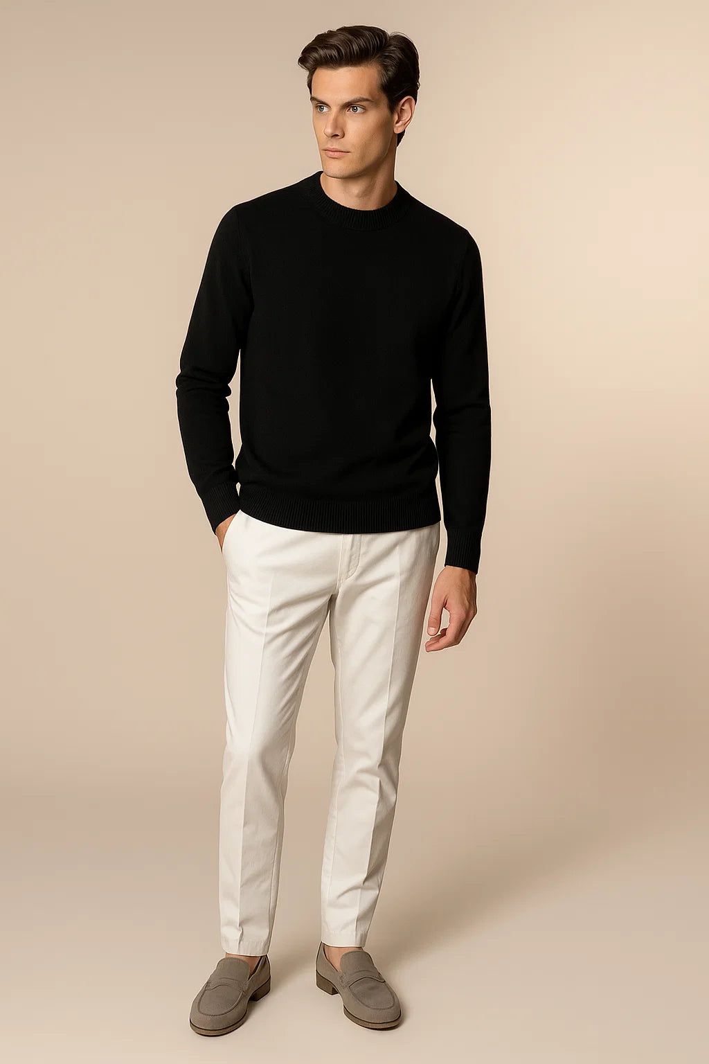 Cavaliere Cashmere Crewneck Black