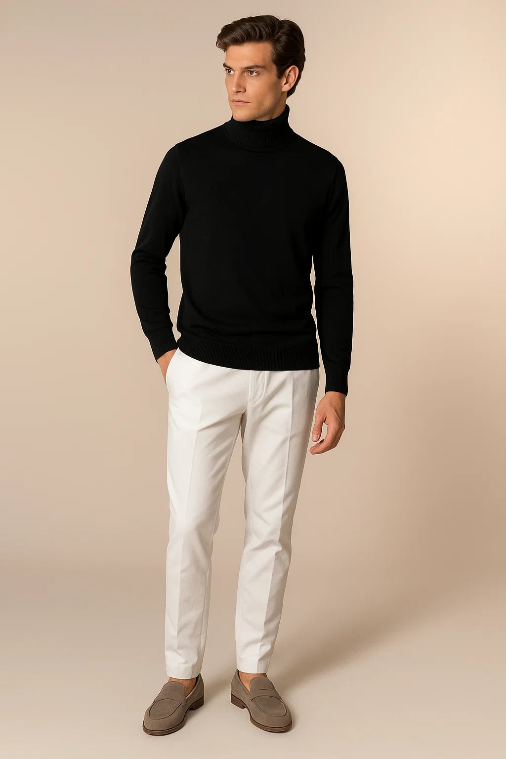 Eterna Cashmere Rollneck Black