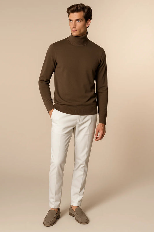 Eterna Cashmere Rollneck Olive Green