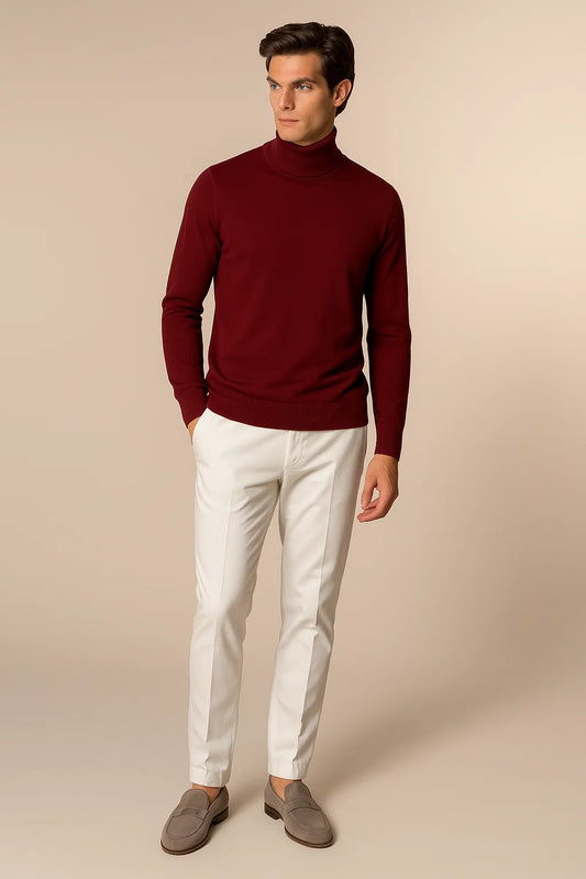 Eterna Cashmere Rollneck Bordeaux