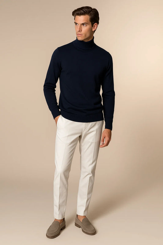 Eterna Cashmere Rollneck Navy Blue