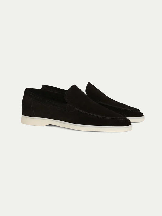 Black Montacour Suede Loafer